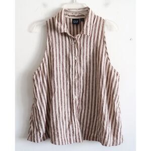 Gap Striped Sleeveless Shirt - Size Small
